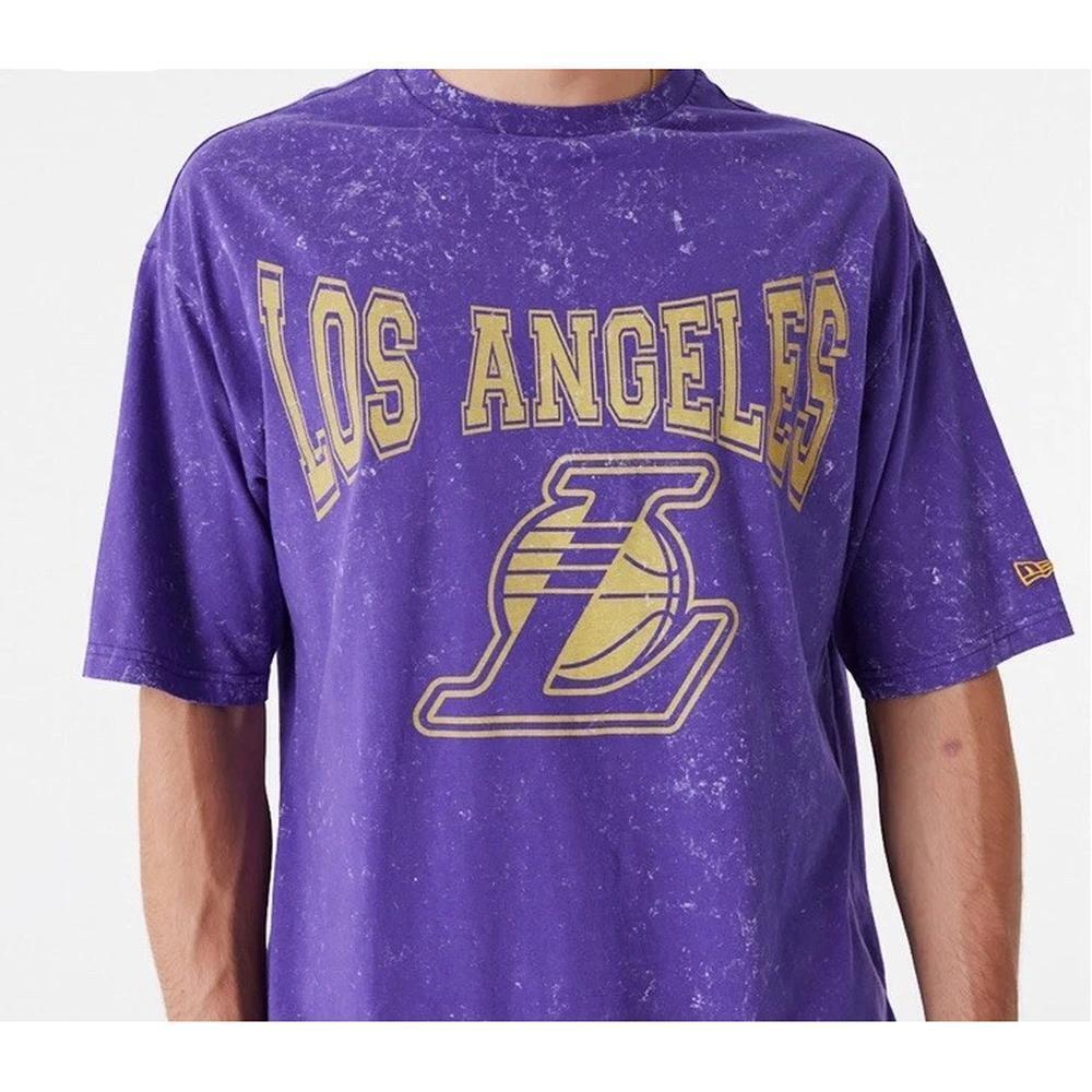 New Era - Nba Los Angeles Lakers New T-Shirt Sz M Washed Oversized
